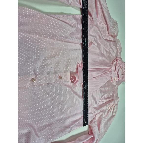 Vintage 80s Ugly Pink Long Sleeve Shirt Hunters Glen Womens Medium - Picture 8 of 8